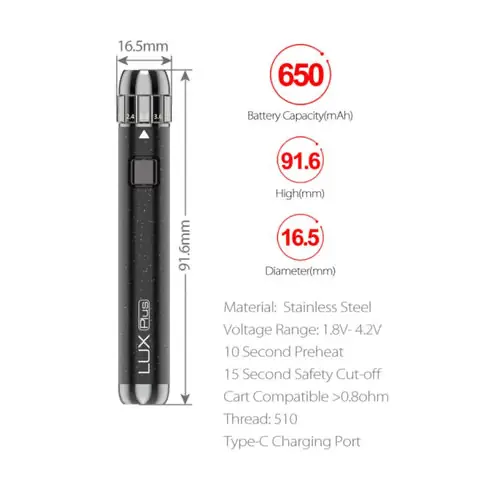 Yocan Lux MAX Battery - PerfectVape