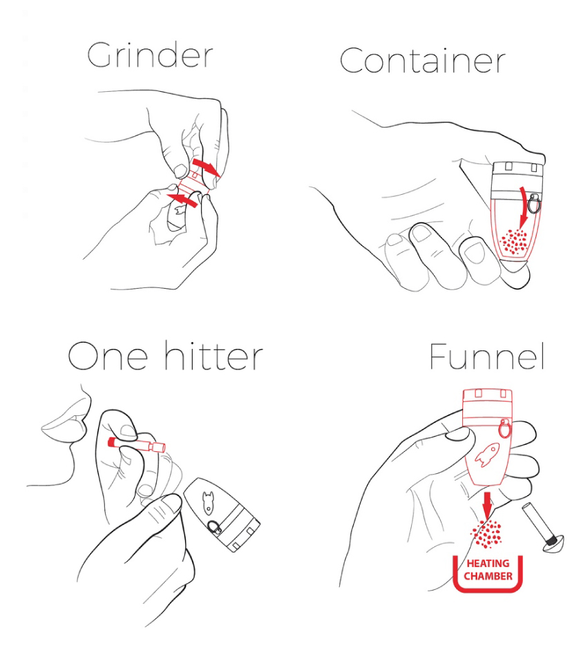 Rocket Keychain Grinder