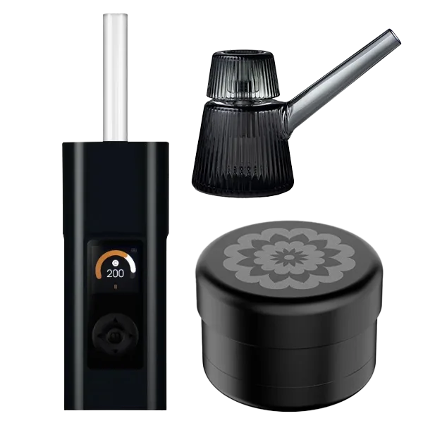 Bundle: Arizer Solo 3 + Flower Mill Grinder+ Deco Bubbler