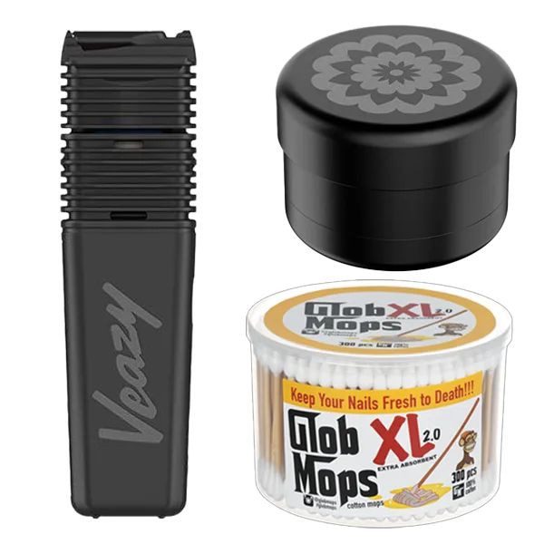 Bundle: Veazy + Flower Mill Grinder + Glob Mops