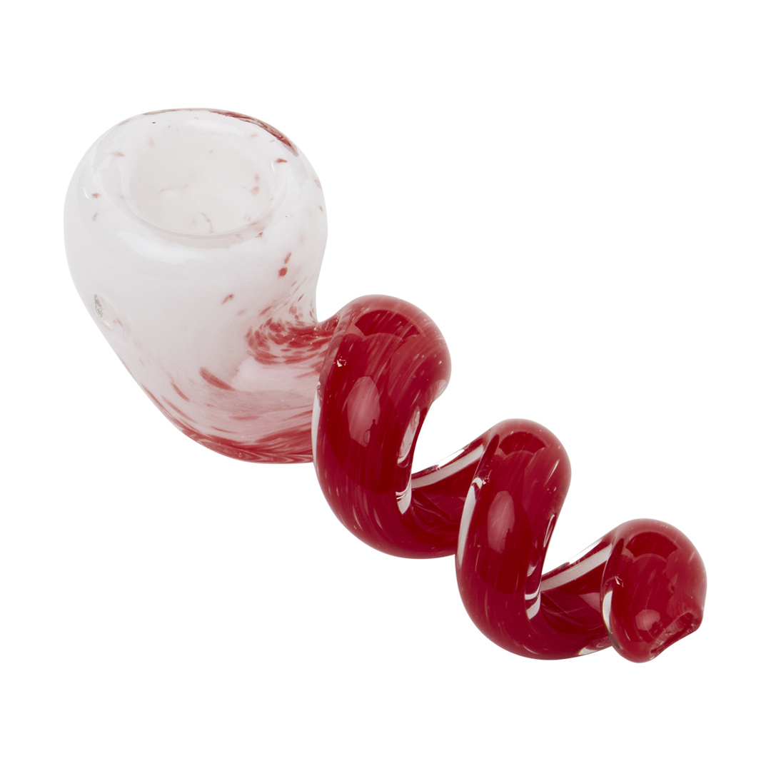 Human Grade Corkscrew Hand Pipe – 4" borosilicate glass hand pipe