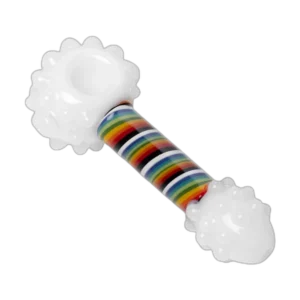 Human Grade Rainbow Spoon Pipe – 4.5" borosilicate glass hand pipe
