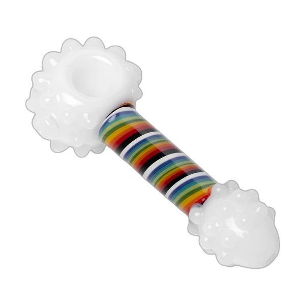 Human Grade Rainbow Spoon Pipe – 4.5" borosilicate glass hand pipe