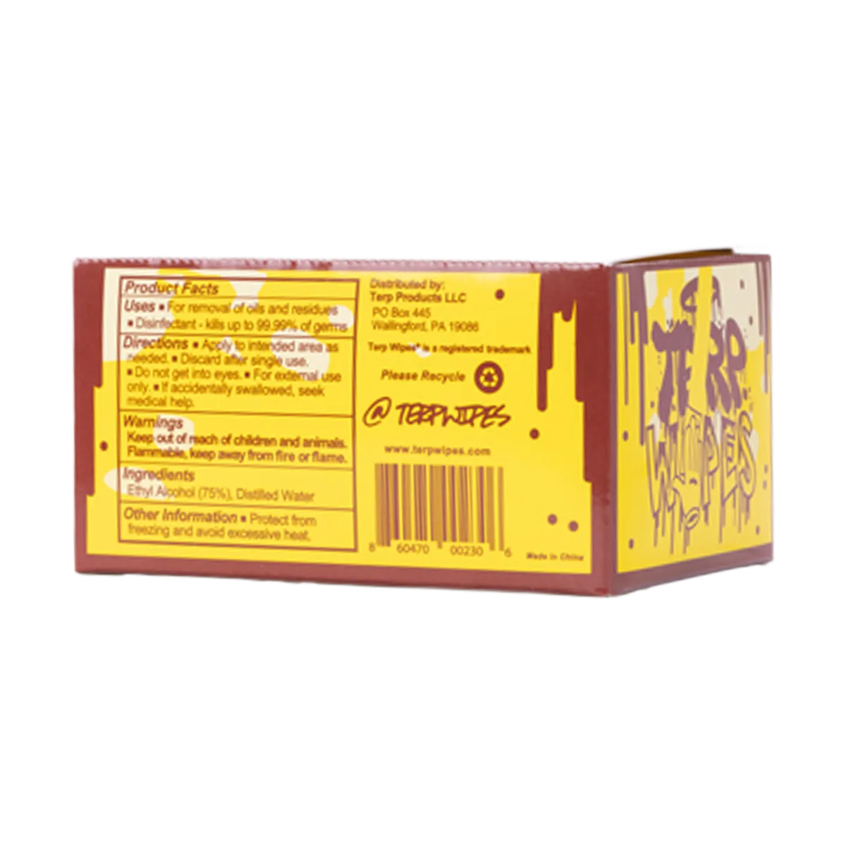 Terp Wipes – 70-pack ethyl alcohol cotton cleaning wipes with cleaning sticks