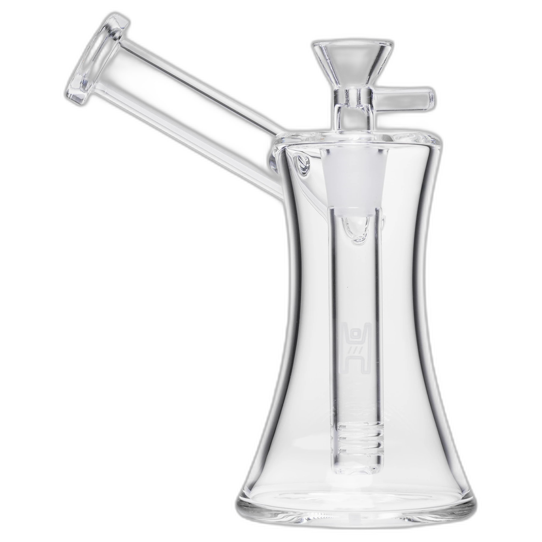 Human Grade 6" Hourglass Sidecar Bubbler - Clear