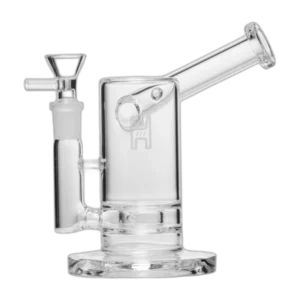 Human Grade 6" Sidecar Bubbler - handmade borosilicate glass with built-in downstem