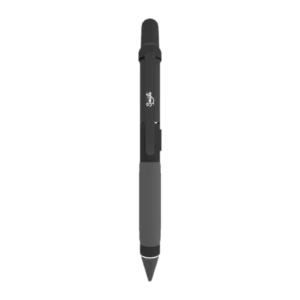 Smyle Labs Penjamin Cart Pen in black with the clip, rubber grip and pen tip, top cover on