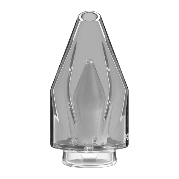 Focus V CARTA 3 Glass Top, front view with the mouthpiece opening at the top