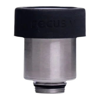 Focus V Intelli-Core Dry Herb Atomizer, front view of the black and silver atomizer alone