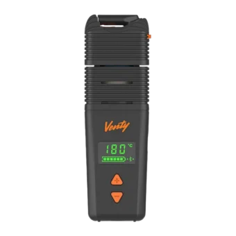 Storz & Bickel Venty, front view with the LC display and temperature buttons