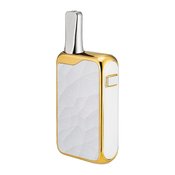 Zeus Ion in white, 3/4 view from the button side, shown with a Tronpod cart (sold separately)